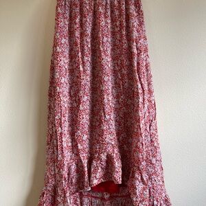 Abercrombie & Fitch Floral High-Low Maxi Skirt